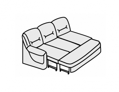 3-х местная диван-кроватная секция левая