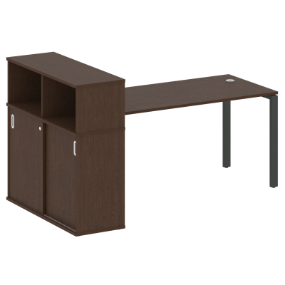 Стол письменный на П-образном м/к с опорным шкафом-купе БП.РС-СШК-3.4