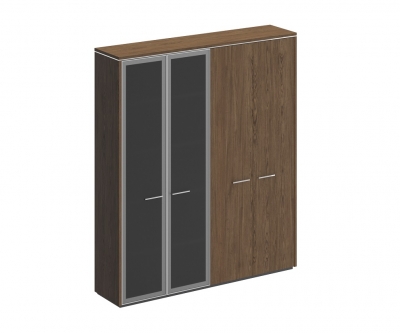 Шкаф комбинированный (для одежды + с высокими стеклянными дверями) ВЛ 357