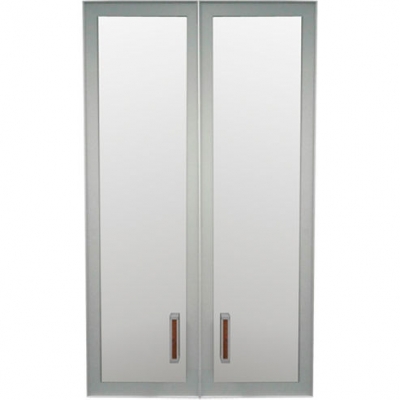 Комплект дверей (матовое стекло в алюм. раме) К-981