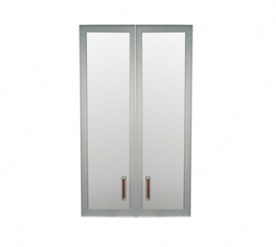 Комплект дверей (матовое стекло в алюм. раме) К-981