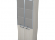 Шкаф комбинированный стекло матовое алюм. рамка h204,5 9Ш.005.19
