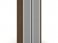 Шкаф высокий широкий (2 высоких фасада стекло сатин в раме) COR.ST-1.10R