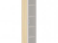 Шкаф высокий узкий лев/прав (1 высокий фасад стекло в раме) LT-SU 1.10R