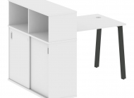 Стол письменный на А-образном м/к с опорным шкафом-купе БА.РС-СШК-3.1