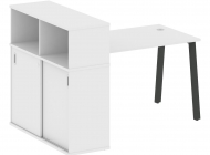 Стол письменный на А-образном м/к с опорным шкафом-купе БА.РС-СШК-3.2