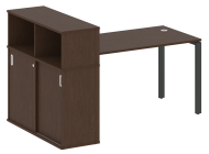 Стол письменный на П-образном м/к с опорным шкафом-купе БП.РС-СШК-3.3