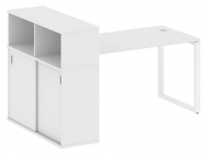 Стол письменный на О-образном м/к с опорным шкафом-купе БО.РС-СШК-3.3