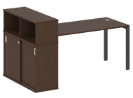 Стол письменный на П-образном м/к с опорным шкафом-купе БП.РС-СШК-3.4