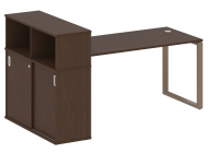 Стол письменный на О-образном м/к с опорным шкафом-купе БО.РС-СШК-3.4
