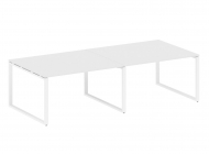 Переговорный стол (2 столешницы) на О-образном м/к БО.ПРГ-2.3