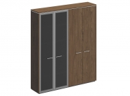 Шкаф комбинированный (для одежды + с высокими стеклянными дверями) ВЛ 357