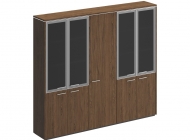 Шкаф комбинированный (со стеклом + для одежды узкий + со стеклом) ВЛ 361