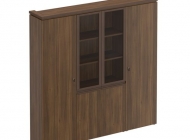 Шкаф комбинированный узкий со стеклом для одежды МК 377