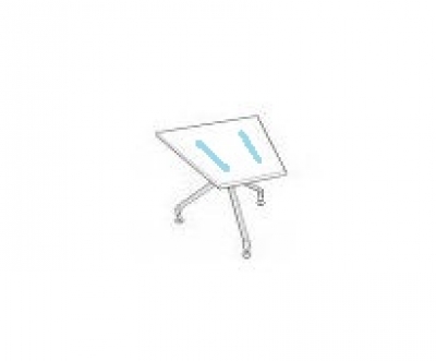 Брифинг-приставка для прямоугольного стола ЛДСП+стекло