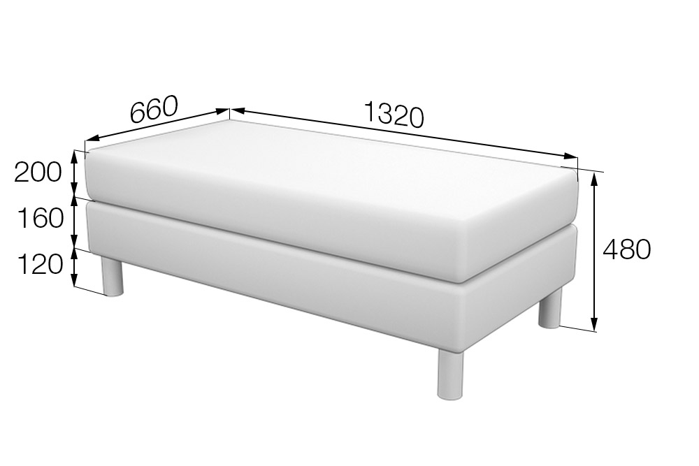 Банкетка 2-местная Домино Dm-P2