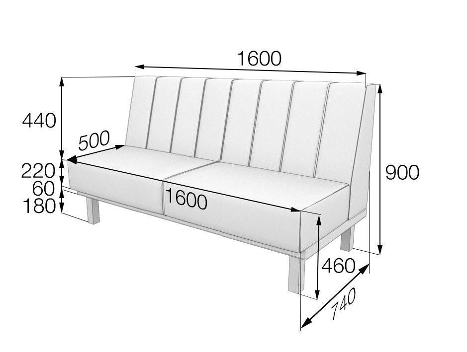 Секция 3-местная Холл Hol3