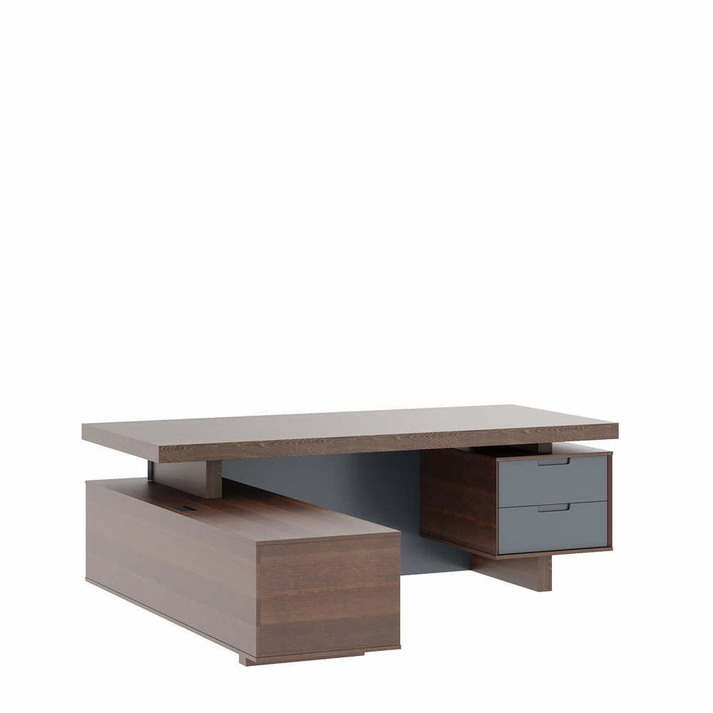 Стол письменный с тумбами, малая справа CON362107