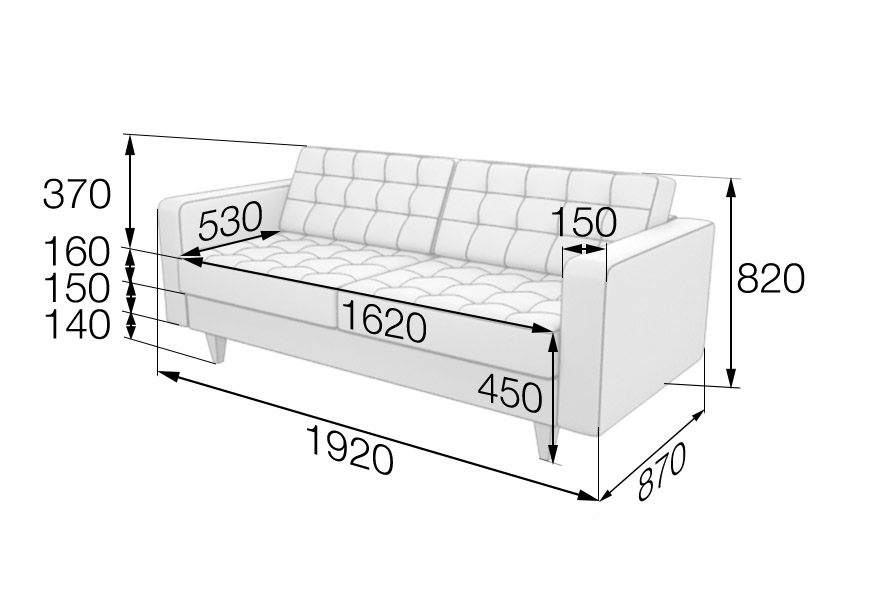 Диван трехместный Космо Kos3M