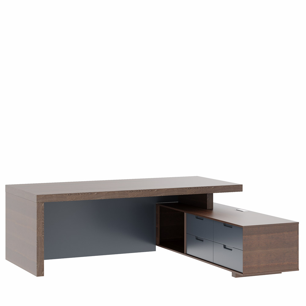 Стол письменный с тумбой большой правый CON362102