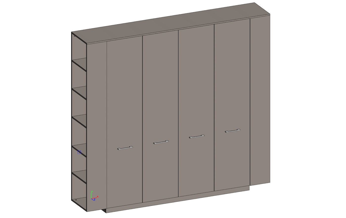 Двойной шкаф с боковыми стеллажами GENESIS JNS936