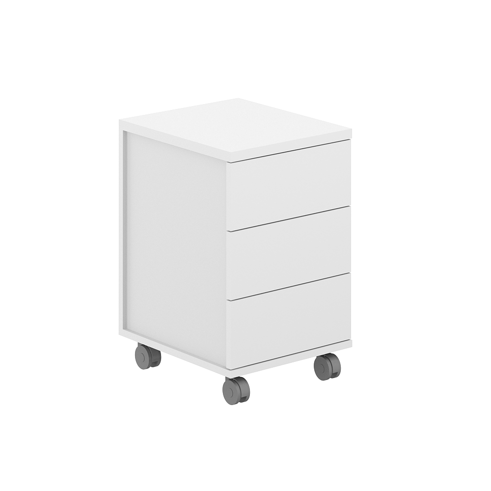 Тумба мобильная 3 ящика Allegro AG.271.WH.WH