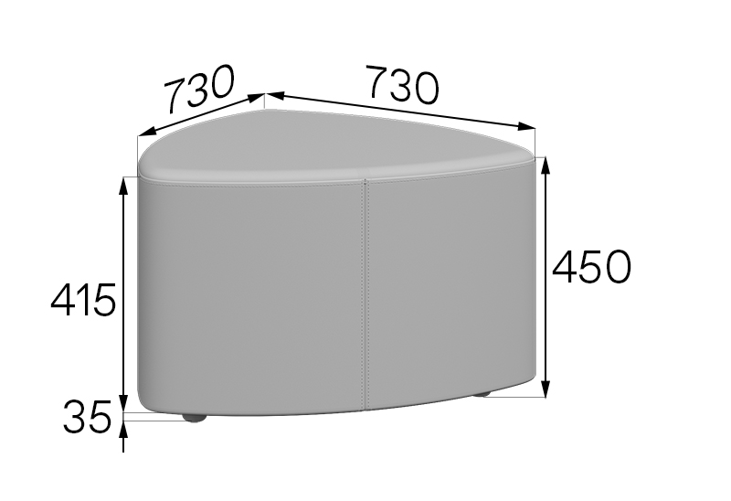 Пуф треугольный Юнит U-p3