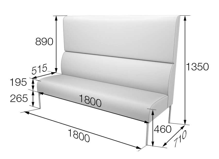 Секция 3-местная высокая Бридж Brd3H