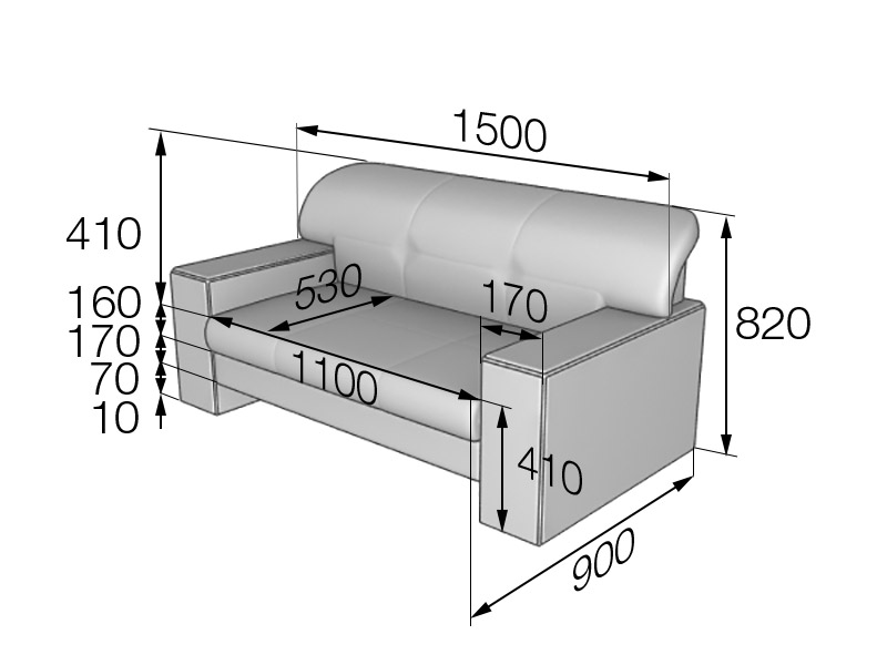 Диван двухместный Боссо B2