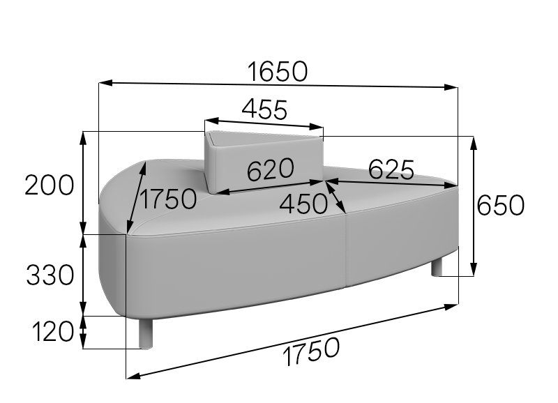 Диван 6-местный Юнит U6-2