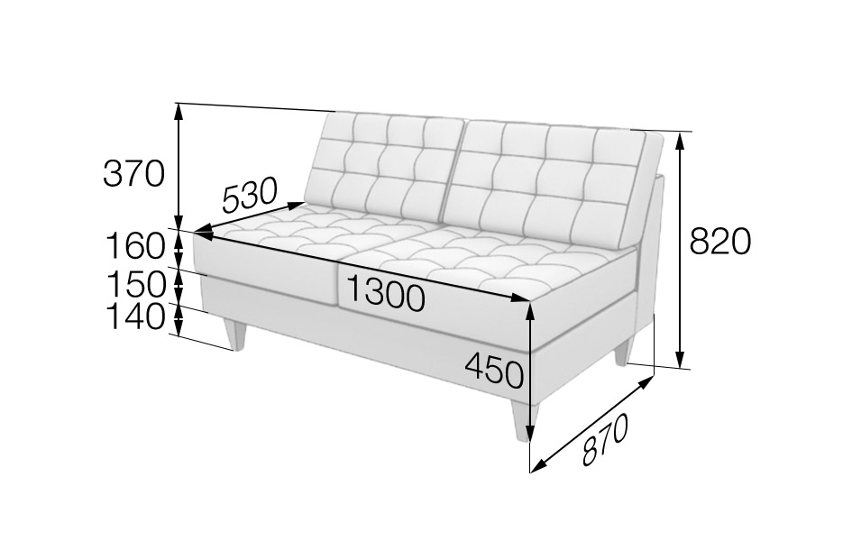 Секция 2-местная Космо Kos2