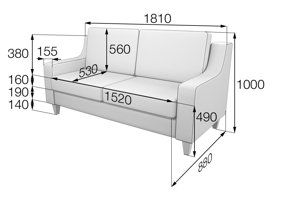 Диван трехместный Ричмонд R3