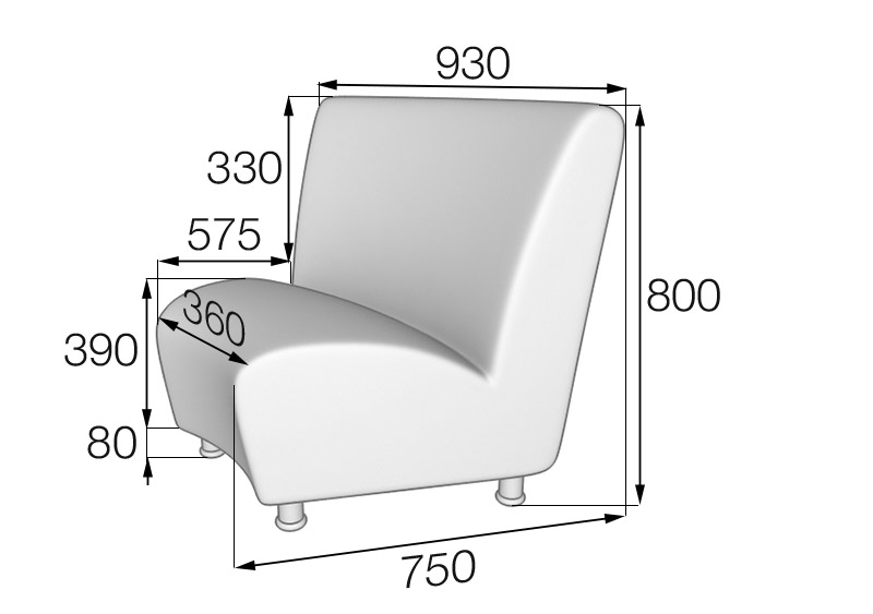 Секция угловая 45 Микс Mix45
