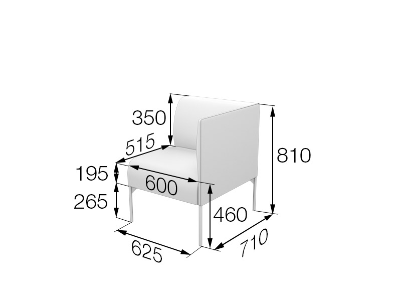Секция 1-местная левая Бридж Brd1L