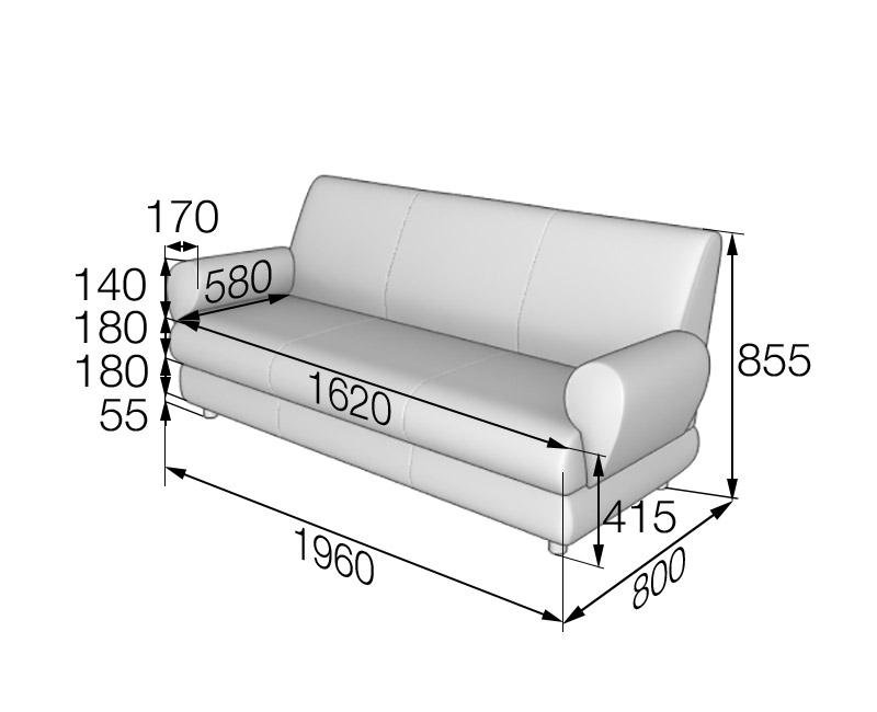 Диван трехместный Матрикс М3-2