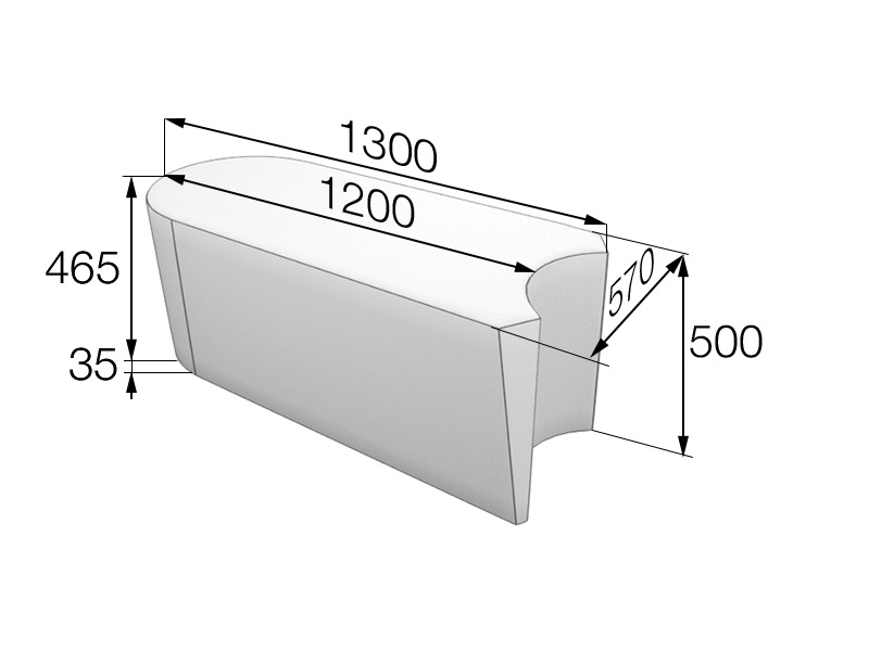 Секция крайняя длинная Молекула Mol2-1