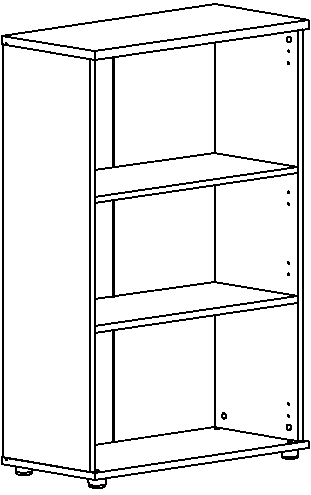 Стеллаж средний ALBERO А4 360