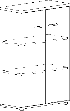 Шкаф средний закрытый А4 9364