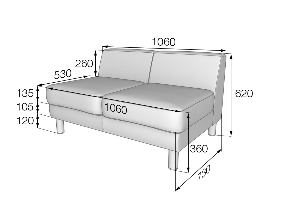 Секция двухместная Эволюшн EVO2