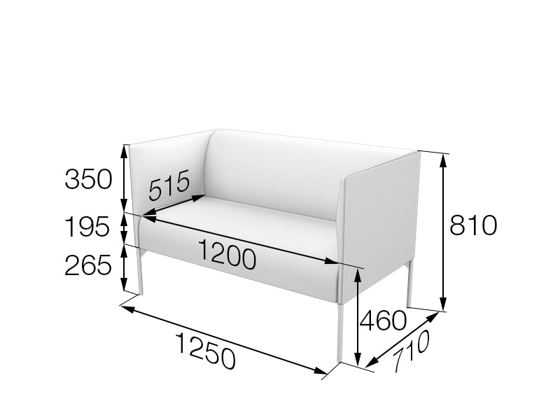 Диван 2-местный Бридж Brd2-2