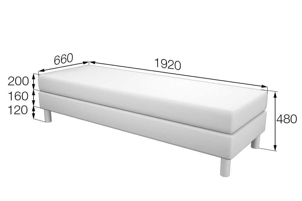 Банкетка 3-местная Домино Dm-P3