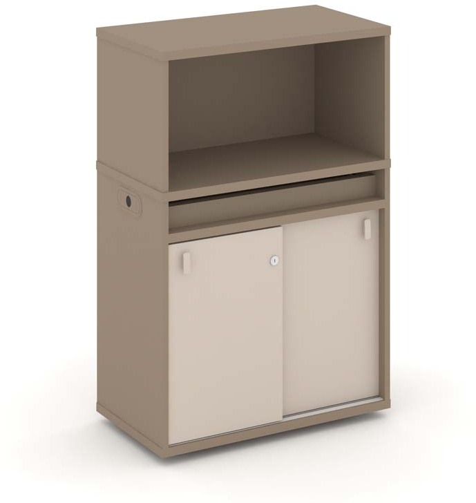 Тумба одиночная + низкая надставка ESTETICA ES.NB.1N-3