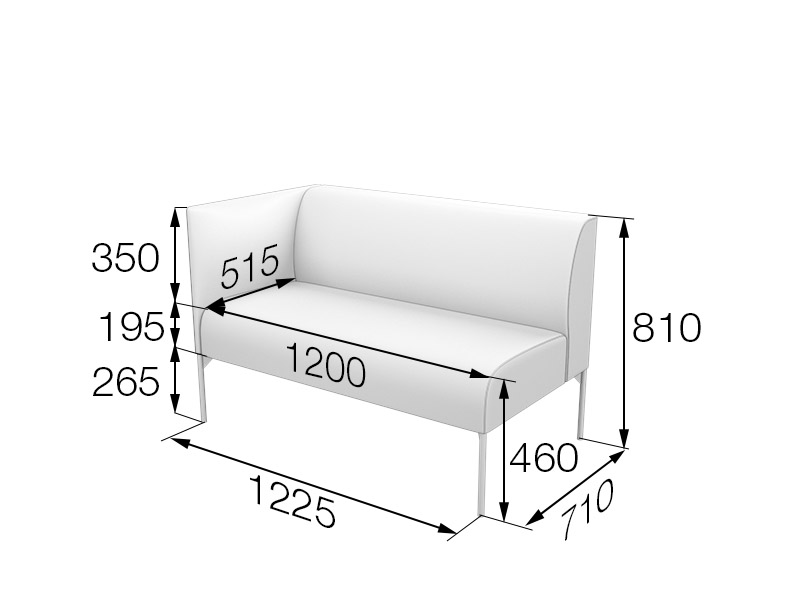 Секция 2-местная правая Бридж Brd2R