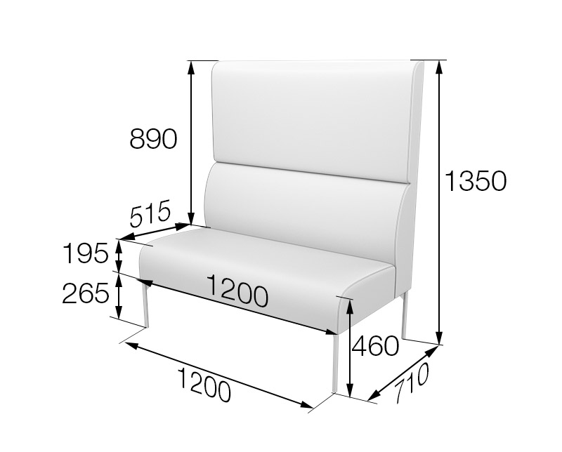 Секция 2-местная высокая Бридж Brd2H