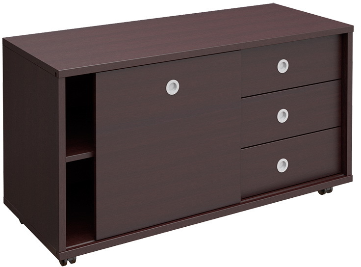 Тумба выкатная 3 ящика без замка + дверь-купе из ДСП универсальная Born Unitex В 202-550