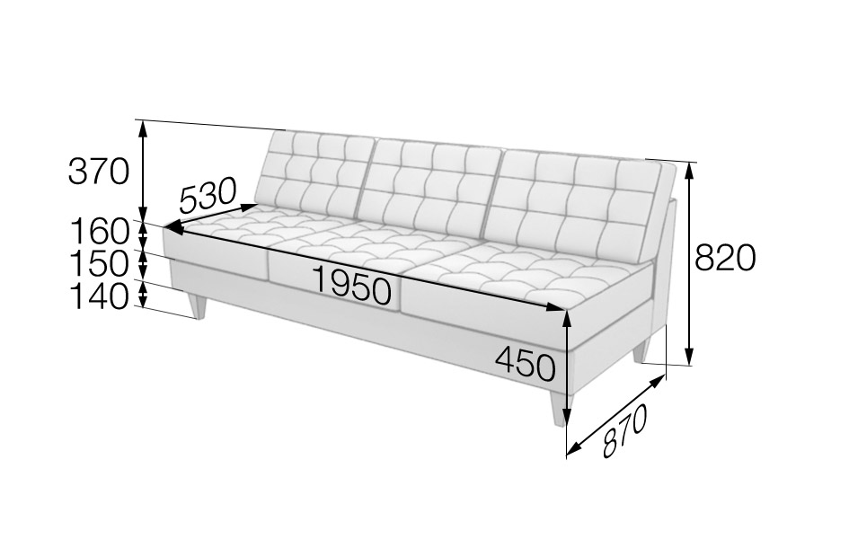 Секция 3-местная Космо Kos3