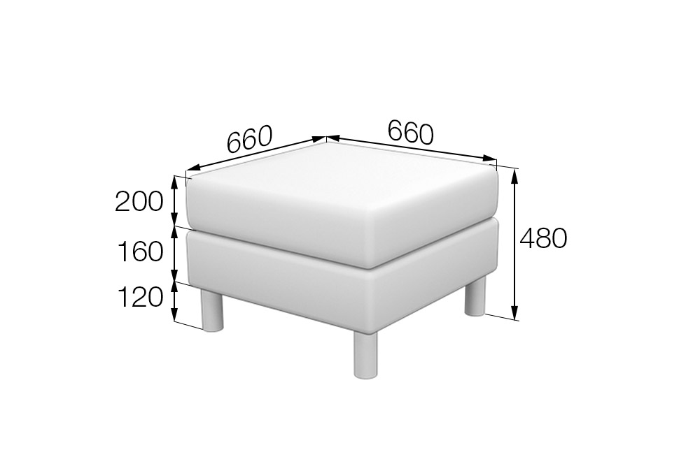 Банкетка 1-местная Домино Dm-P1