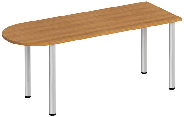 Стол письменный полукруглый на хромированных опорах ФР 2103