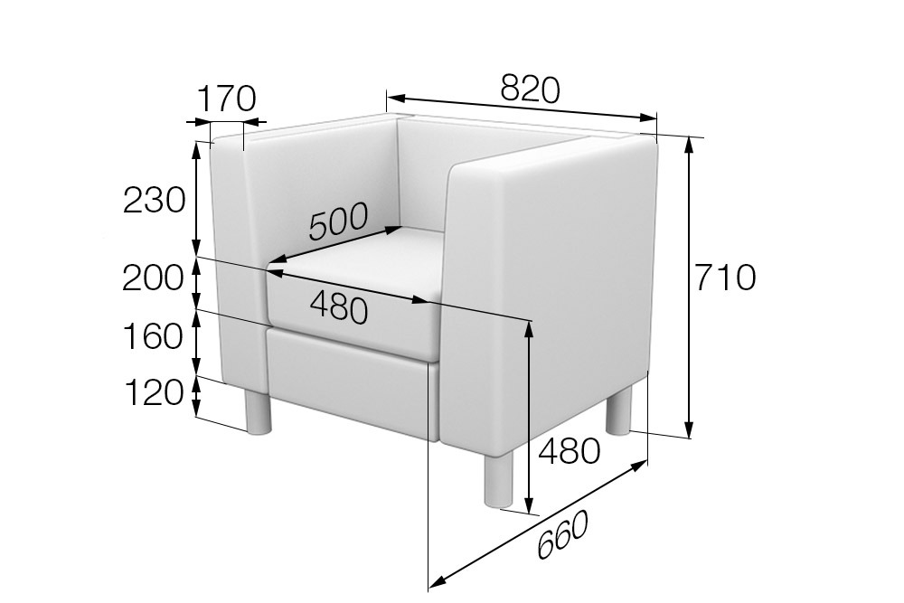 Кресло Домино Dm1-2