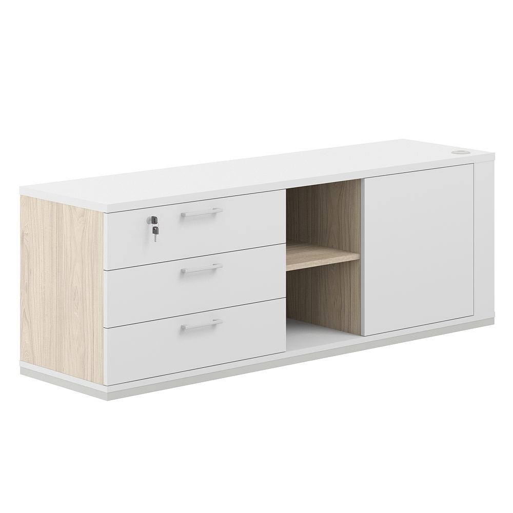 Тумба опорная левая Allegro cabinet AG.295.AR.WH.WH.L